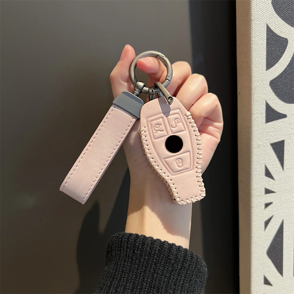 Кожаный чехол для автомобильного ключа, чехол для Mercedes Benz A B C E R Class GLS GLA GLK GLC CLS CLA AMG W204 W205 W212 W463 W176, аксессуары