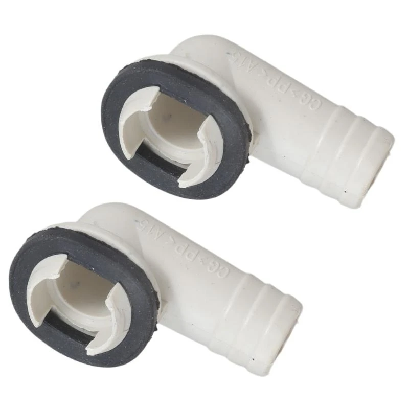 K92B 2pcs Air Conditioner Drain Hose Connector Drain Pipe Elbow Tool Leakproof Water Outlet Fitting for Home and Professional