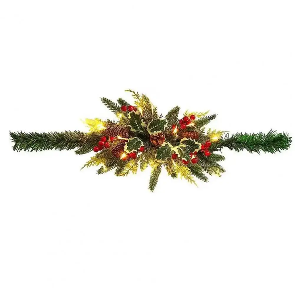 

Glowing Mailbox Wreath Mailbox Wreath with Pine Cone Outdoor Holiday Decor Led Pine Cone Mailbox Door Wreaths with for Christmas