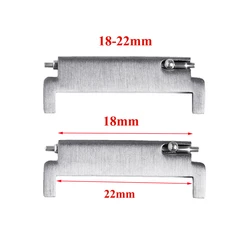 Versatile Quick Release Watch Strap Adapter Pair - Multi - Size Connectors (Silver - 18mm - 22mm)