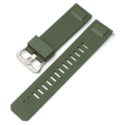 Enhanced Waterproof TPU Silicone Sport Watch Band, Quick Release 23mm Strap - 23mm (Military Green)
