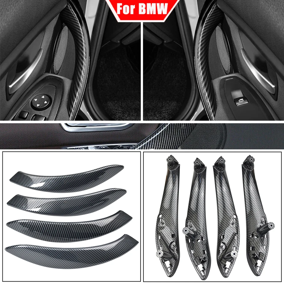 Copertura Maniglia Interna Portiera In Fibra Di Carbonio Per BMW F30 F80 F31 F32 – Set Anteriore Sinistro E Destro, Compatibile 2013-2018