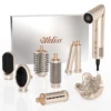 8 in 1 Hair Dryer Brush High Speed Brushless Blow Dryer Negative Ionic Hair Heating Brush Hot Air Styling Comb Auto Hair Curle