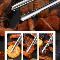 Pinces à gril en acier inoxydable, pince alimentaire pour barbecue, pince à Steak, pince à pain, ustensiles de cuisine, Gadgets de cuisine antidérapants pour fête, accessoires 4