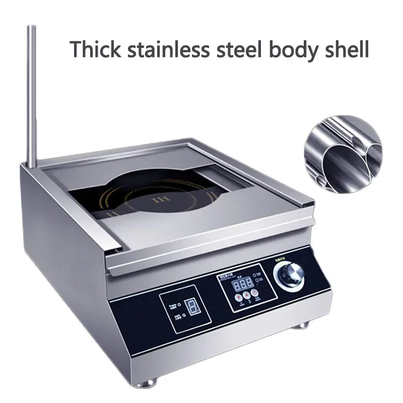 Electric Grill Barbecue Griddle Commercial Teppanyaki Equipment Stainless Steel Steak Grill Pan 5000W 6