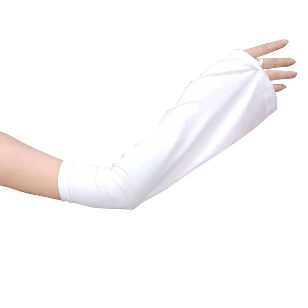 Cover Solid Color Loose Arm Sleeves Driving Sunscreen Sleeves Women Arm Summer Sunscreen Ice Silk ice arm sleeves,arm sleeves