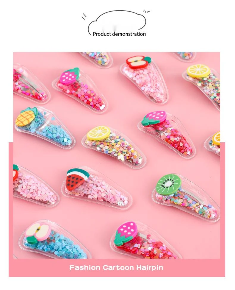 Pinza para el pelo con forma de arena movediza para niñas, pinza para el pelo con flequillo roto, pinza para el pelo bonita para niñas pequeñas, pinza lateral para el pelo que no daña al bebé_voghion.com