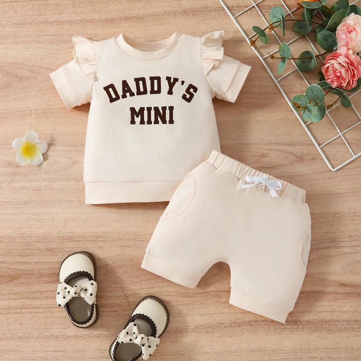 Infant-Toddler-Summer-Daily-Casual-DADDY-S-MINI-Print-Fly-Sleeve-T ...