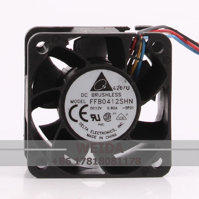 Чехол Вентилятор Для Delta FFB0412SHN 40 X40 X28mm 12V 0.60A 4028 двойной шарикоподшипник с высоким потоком воздуха охлаждающий вентилятор ffb1248eh чехол вентилятор двойной шарикоподшипник для delta 120 120 38 мм 12 см 48 в а инвертор с сильным потоком воздуха охлаждающий вентилятор