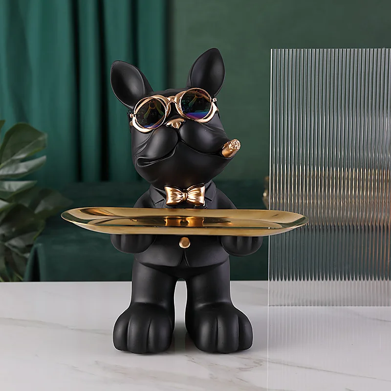 Statue De Chien Bouledogue Français Avec Bol De Rangement, Cool, Pour  Perles Et Bijoux, Décoration De Maison, Sculpture De Chien, Cadeau  Artistique En Résine - Statues Et Sculptures - AliExpress