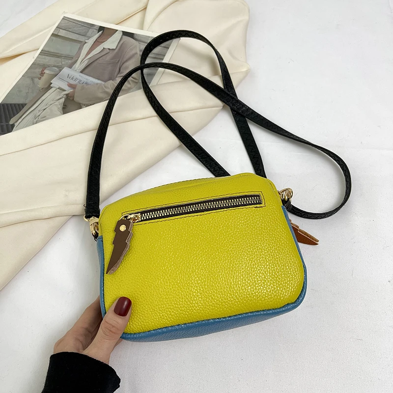 Color Random Leather Real Cowhide Women's Bag Fashion Messenger