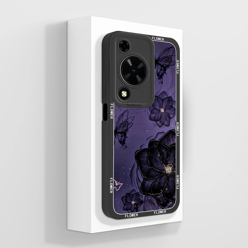 Beautiful Floral Liquid Silicone Phone Case
