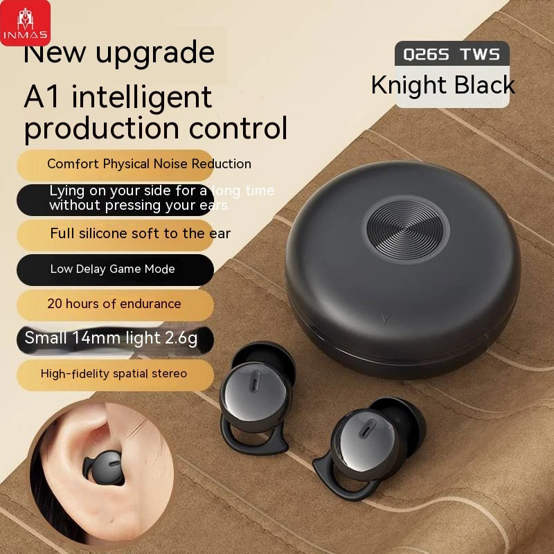 1MAS Y26S Sleep Wireless Earbuds Bluetooth In Ear Waterproof Headphones TWS Mini Invisible Earphones HIFI Stereo Sports_voghion.com