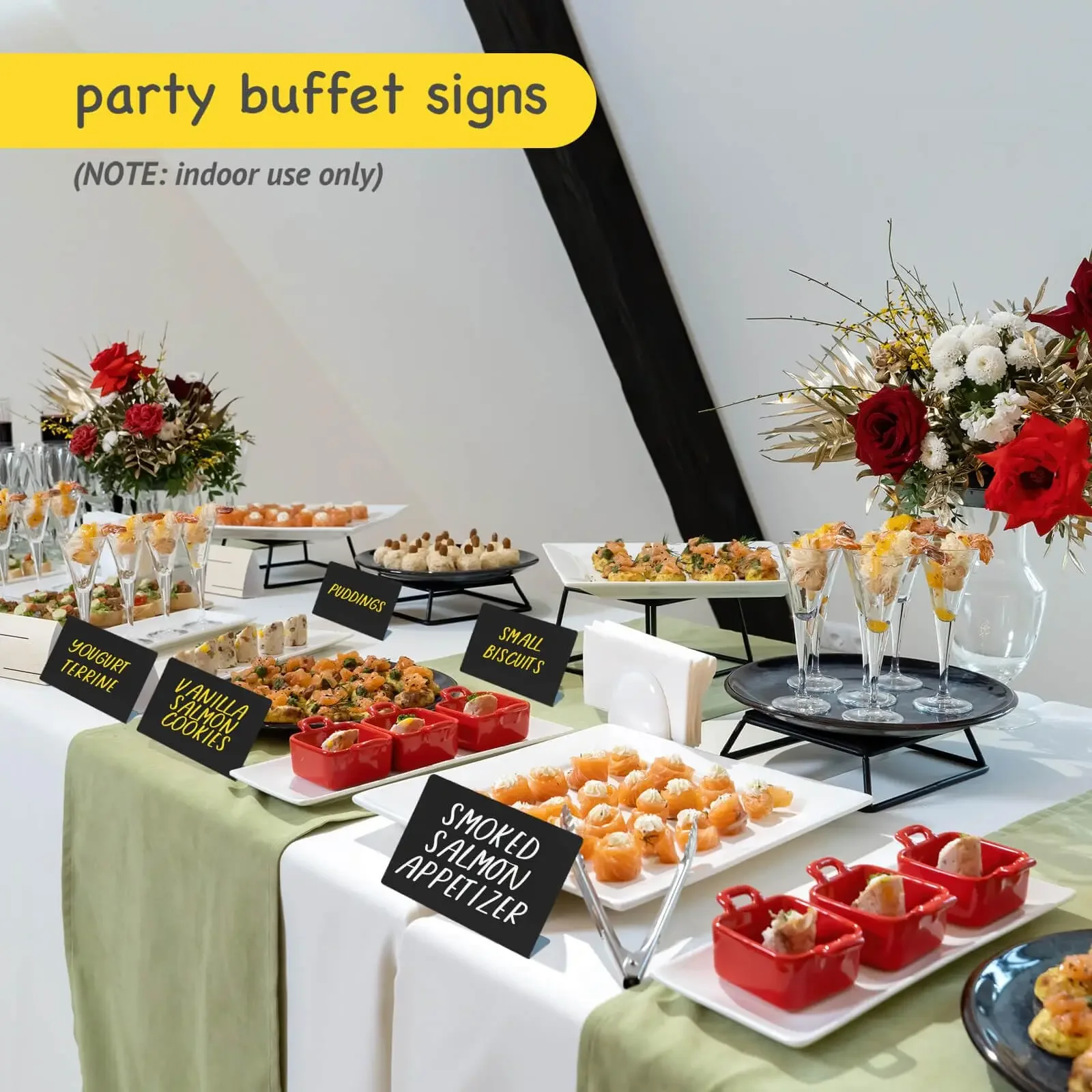 Mini Chalkboard Signs Food Dispaly Buffet Labels Brand Number Table Price Tag for Wedding Birthday Party Supplies Bakery Tags