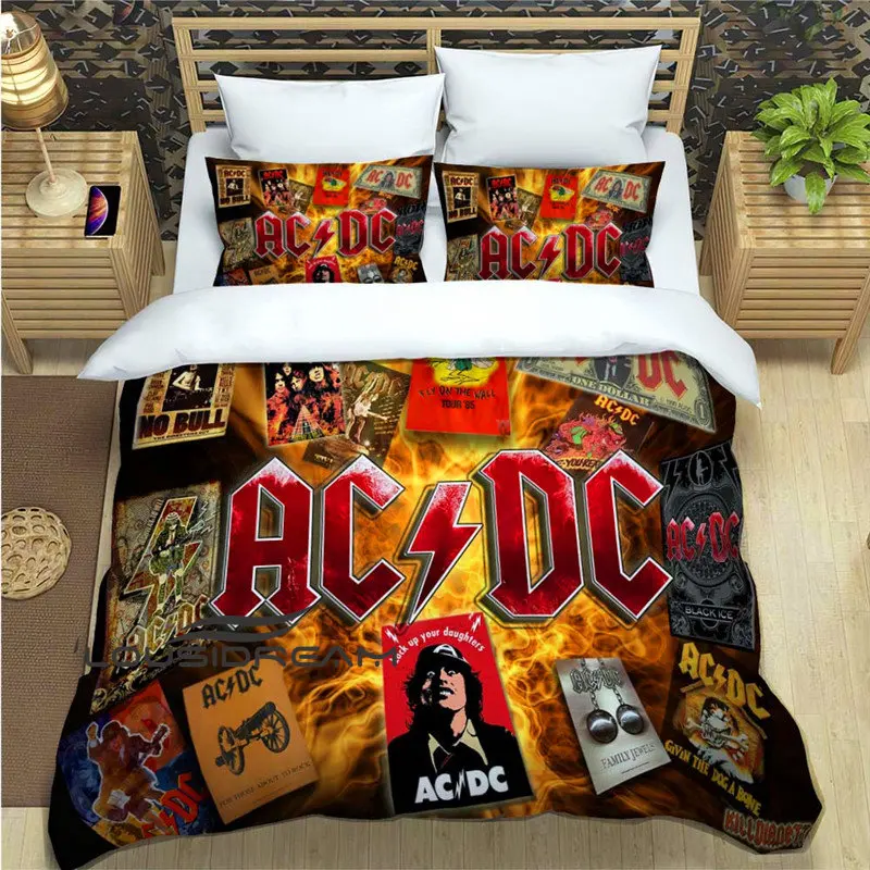 

ADCD Rock Band Duvet Cover Set Comfort 3D Printing Home Textile Extra Large Bedding Set Children and Adults Three Piece Set