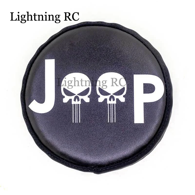 1/10 Leather Spare Tire Cover Fits 1.9 Inch 110-120mm Wheels for RC Tracked TRX4 TRX6 D90 Axial SCX10 RC Car Accessories 2