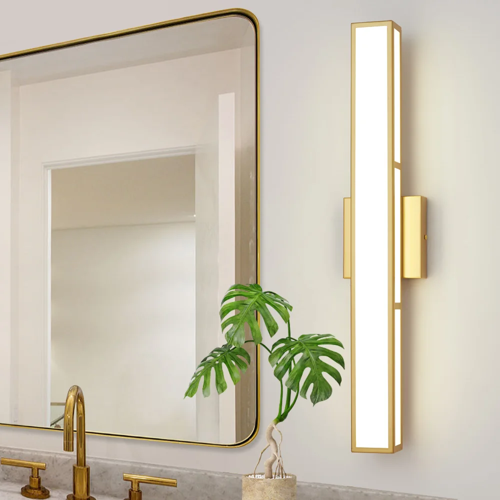 Description Picture 2 of itemBiewalk Luxury Gold Wall Lamp with LED Light for Bedroom Bathroom  Makeup Mirror Lights Vanity Lights Wall Lamp for Mirror light
