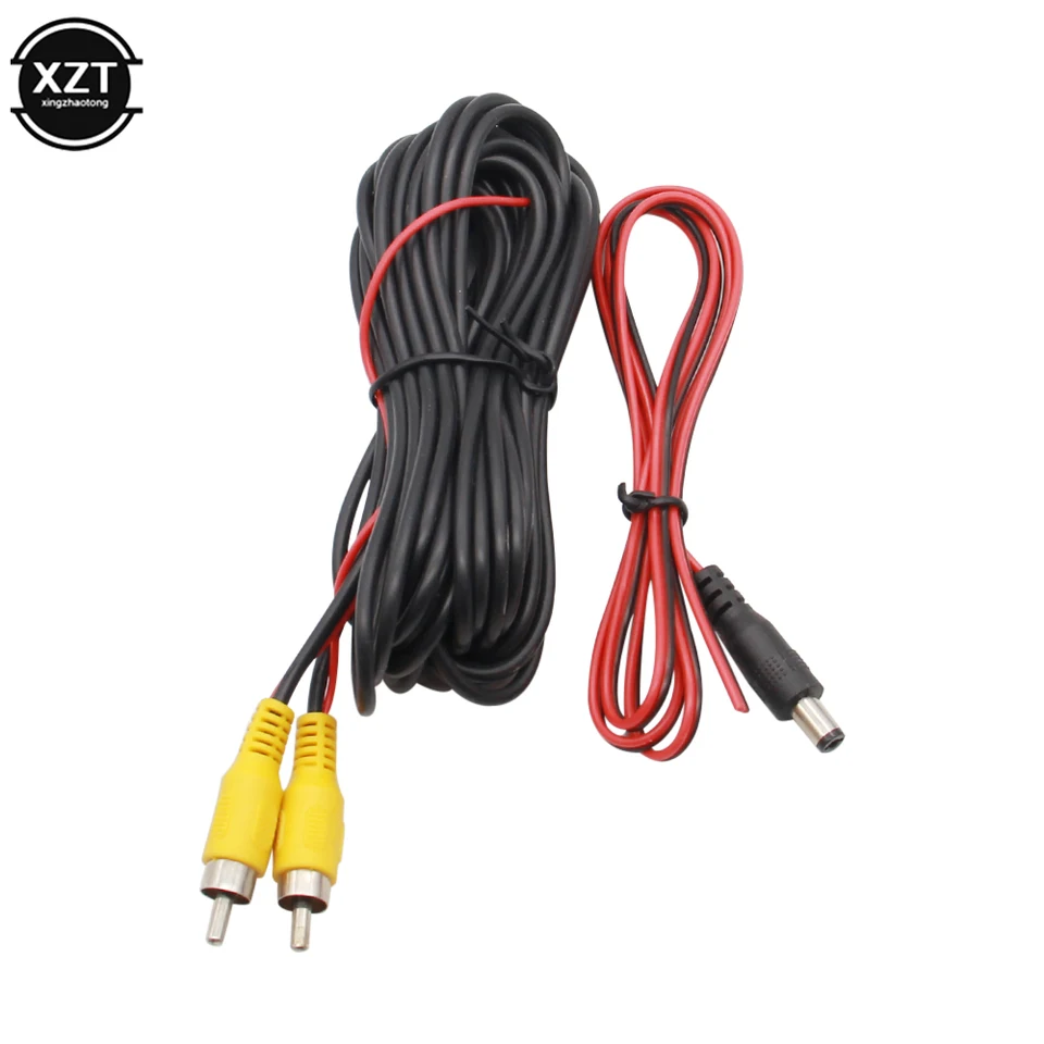 RCA-videokabel, mannelijk, 10 m achteruitrijcamerakabel met adapter RCA
