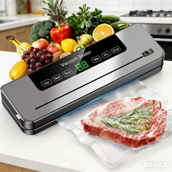 Automatic Touch Screen Food Saver Vacuum Sealer Machine Vacuum Sealer for Dry Food and Liquid Products 1