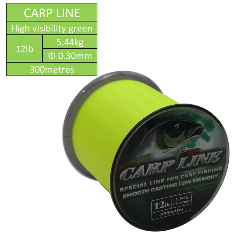 300M Carp Fishing Orange And Green Nylon Fishing Line Great Abrasion  Resistance High Knot Strength For Carp Fish Terminal Tackle - AliExpress