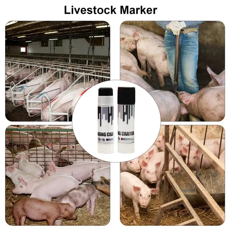 Cattle Marking Crayon Livestock Marking Crayon Safe High Purity Paraffin-Based Livestock Skin Paint Pen for Duck Pig