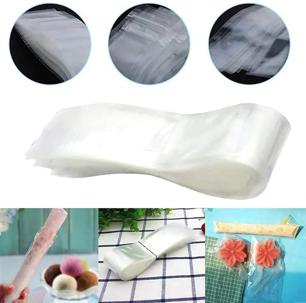 Ice Cream Molds 100Pcs Large Freeze Pop Bags With Silicone Funnel