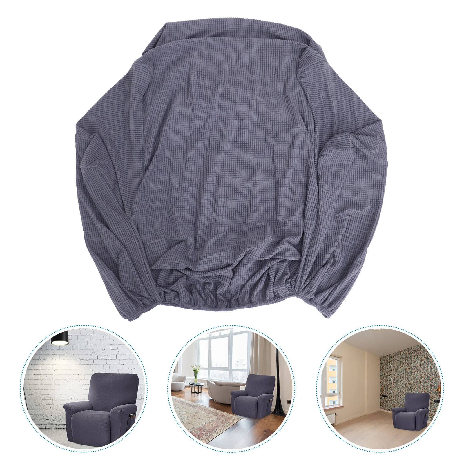 

Recliner Stretch Sofa Slipcover Non Couch Sofa Cover Elastic Sofa Slipcover Washable Furniture Protector for Kids Pets Dark Grey