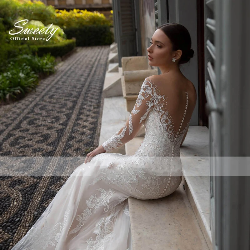 Luxury Detachable 2 In 1 Wedding Dress Embroidered Lace On Net With Train V-neck Sleeveless Vintage Bride Gowns Vestido De Novia