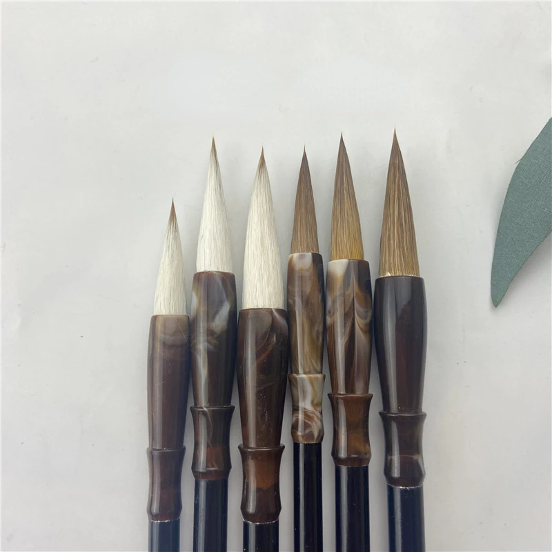 3pcs High-grade Wood Wolf hair Writing brush Chinese Calligraphy Painting  Pens 