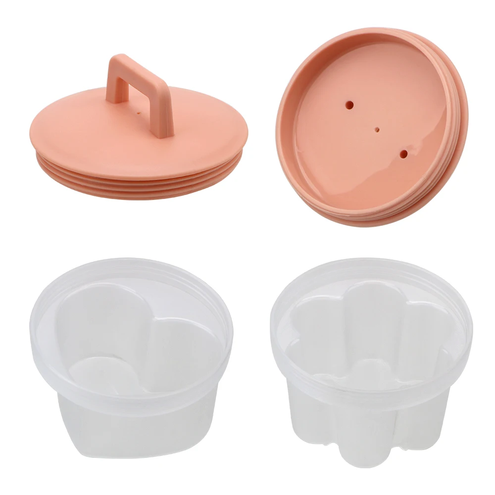 Egg boiler mold cup Egg cooker Egg pancake mold Silicone egg poacher Egg poacher Kitchen Egg Mold 4 Pcs/Set With Lid Brush Cute Egg Cooker
