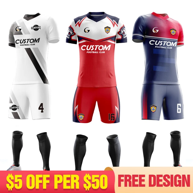 Top Quality Sublimation Digital Printing Sportswear V-neck Soccer Jersey  Custom Team Name Goalkeeper Red Football Uniform - AliExpress