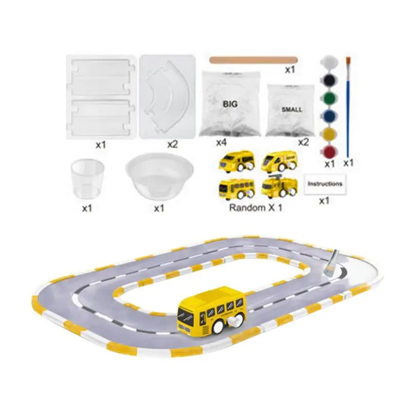 

Paint Track Toy DIY Assembling Painting Kit Track Toys Rail Set Vivid Educational Painting Track Toy Play Set For Birthday