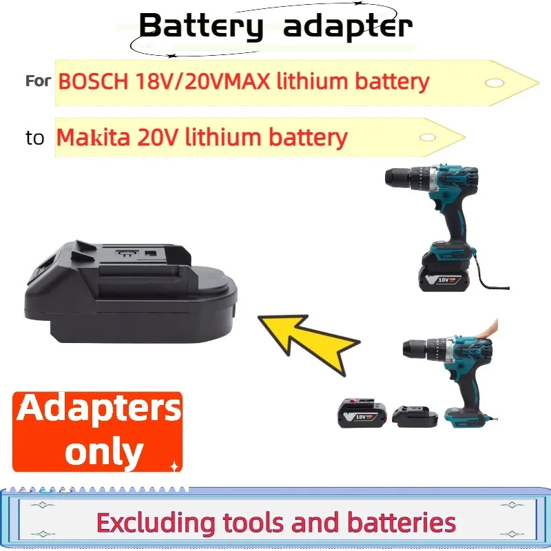 For BOSCH 18V/20VMAX Lithium Battery Adapter Conversion To Makita 20V Lithium Battery Cordless Electric Drill (Only Adapter) us stock 48v golf cart lithium battery conversion kit 105ah lifepo4 battery 22a smart charger touch lcd display build in bms