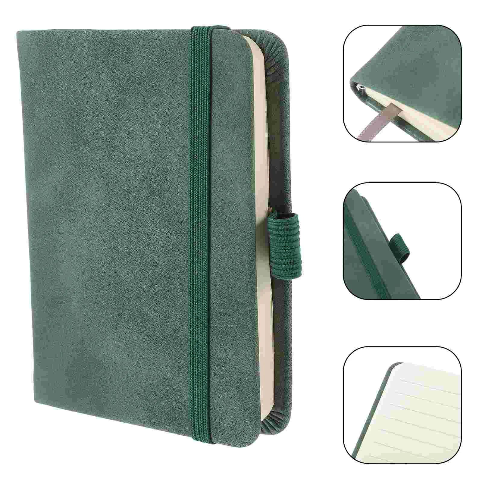 Small Notebooks Strap Pocket Notepad Address Phone 1 Set/2pcs (green) Portable Black Paper The