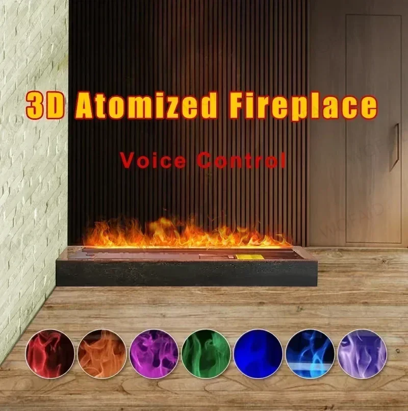 Smart Home 3D Atomized Electric Colorful Flame Fireplace TV Stand With Intelligent APP Control Indoor Room Decoration Fireplace electric fireplace