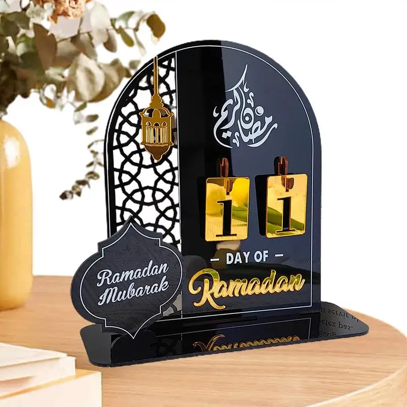 

Eid Advent Acrylic DIY Countdown Calendars Decorations Religious Tabletop Ornament Festive Advent Calendar For Table Desk Home