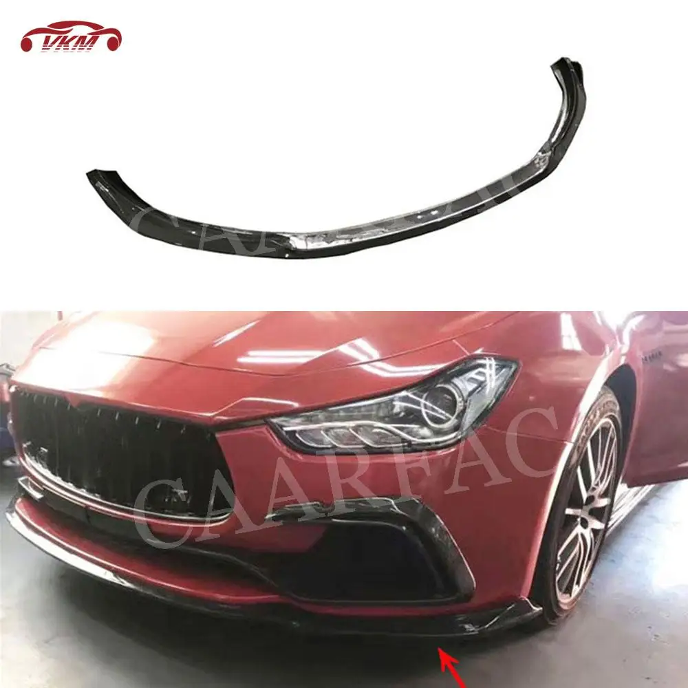 

Carbon Fiber Front Lip Spoiler FRP Prime Bumper Chin Shovel Guard for Maserati Ghibli 2014-2017 Car Styling