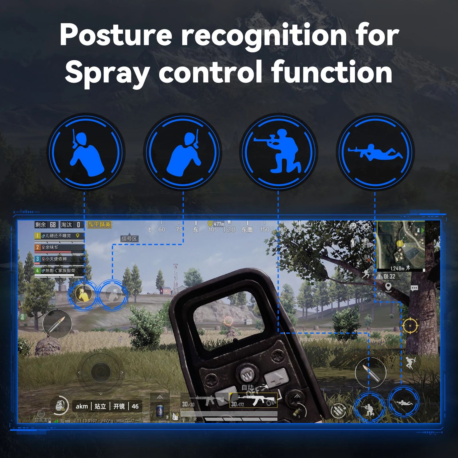 ӿ Ű 콺,  Ű  콺 , PS4, PS5, Xbox, ٵ ġ, MIX1 PUBG е
