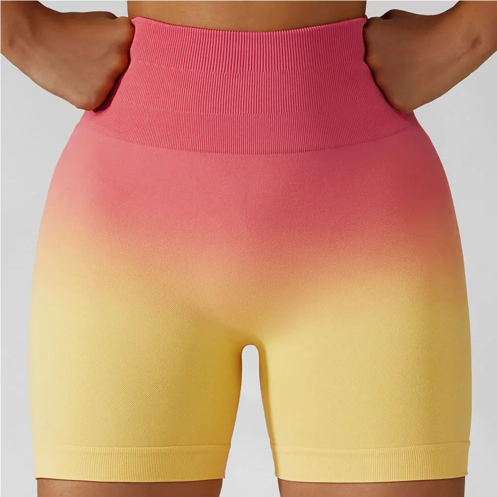 High Waist Workout Shorts Seamless Fitness Yoga Shorts Scrunch Butt Sexy Women Yoga Running Peach Hip Sport Gym Leggings
