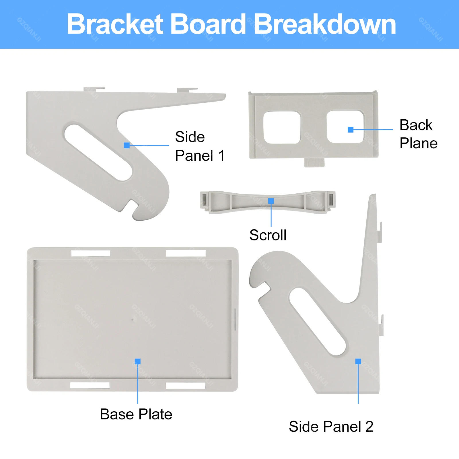 Label Holder 4x6 Desktop Printer Accessory Supplies Shipping Label Stand for Rolls and Folded Labels 2 in 1 Dispenser Detachable