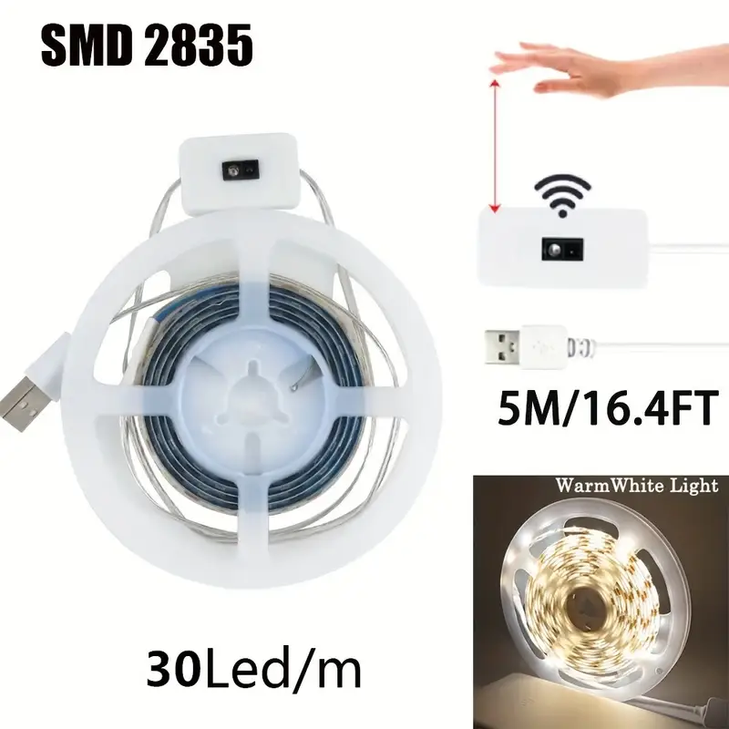 USB LED Strip Lights DC 5V Smart Dimmer Hand Scan Sensor Switch On/off Control Backlight Tape TV Lamp Tape Bedroom Home Decor - Image 11
