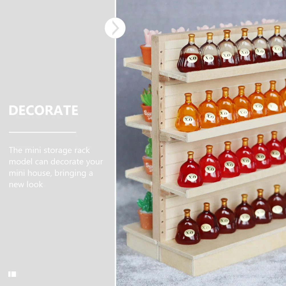 Miniature Liquor Bottle Display Rack