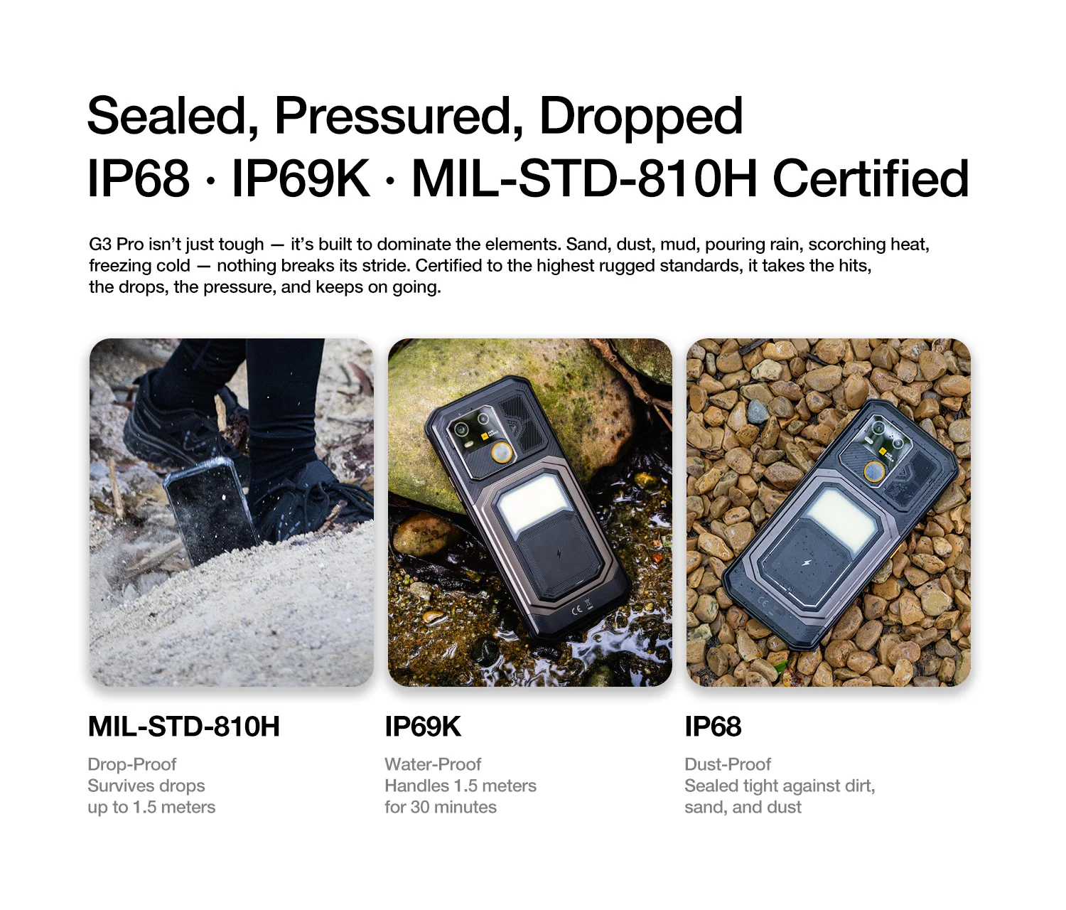 AGM G3 5G Android 15 Rugged Phone 24GB(12+12) 512GB Wireless Charging 10000mAh Battery 6.72" 120Hz Dimensity 7300 Camping light
