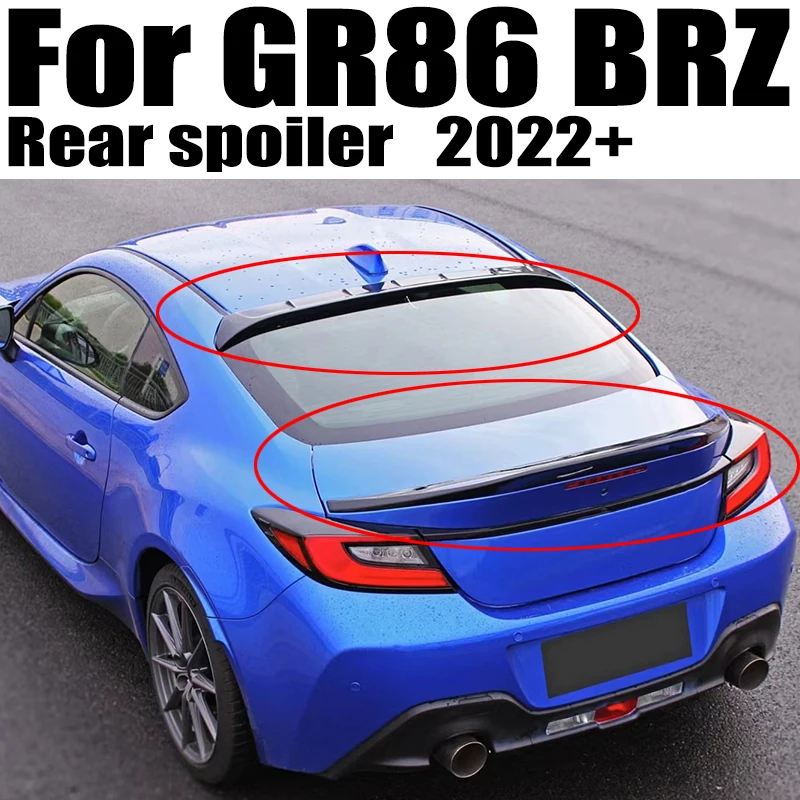 

For TOYOTA ZA86 GR86 Subaru BRZ 2022 23 24 Carbon Fiber/ABS Body Accessories Car Rear Trunk Spoiler Rear Wing Lip Trim Body kit