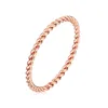 Bague mince Chic en corde torsadée pour femmes, bagues de mariage en métal en acier inoxydable, nouveaux bijoux de fête Vintage simples et élégants