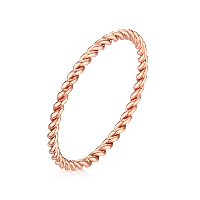 Bague mince Chic en corde torsadée pour femmes, bagues de mariage en métal en acier inoxydable, nouveaux bijoux de fête Vintage simples et élégants