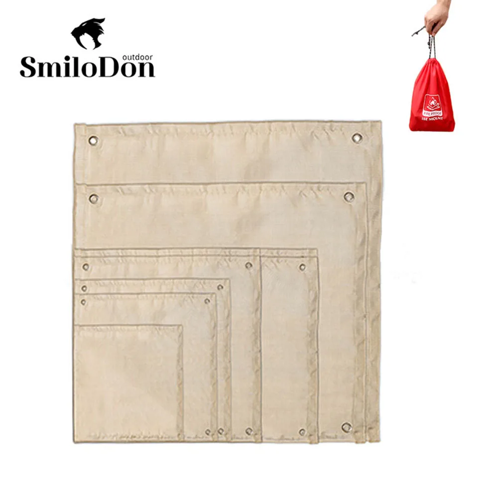 

Огнеупорная ткань SmiloDon для кемпинга, огнеупорный коврик для пикника, огнеупорный коврик для барбекю, теплоизоляция, огнеупорный напольный коврик, защита от ожогов