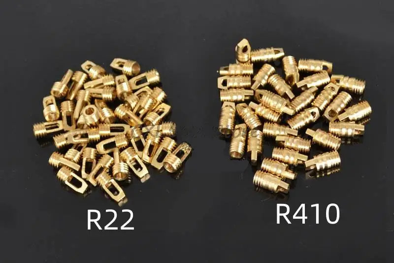 30Pcs R410 R22 Tube Copper Thimble Refrigerator Air Conditioner Liquid Adding Fluorine Thimble