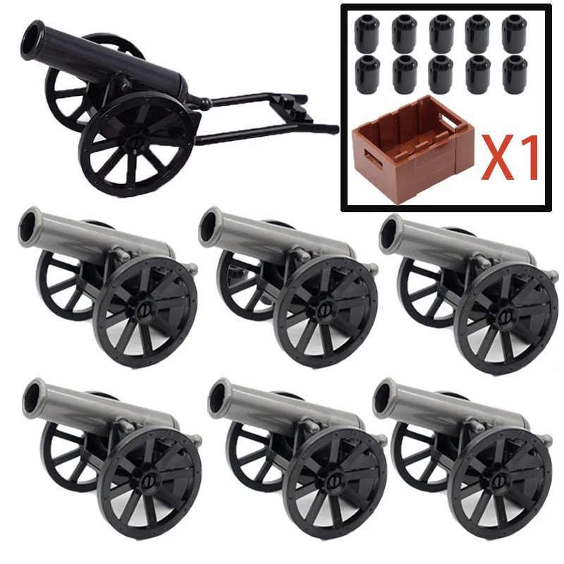 MOC Building Blocks Military Figures Accessories Napoleon Medieval Cannon Mini Brick Pirate Ship Buy Goods Boy Girl Toy Gifts 2