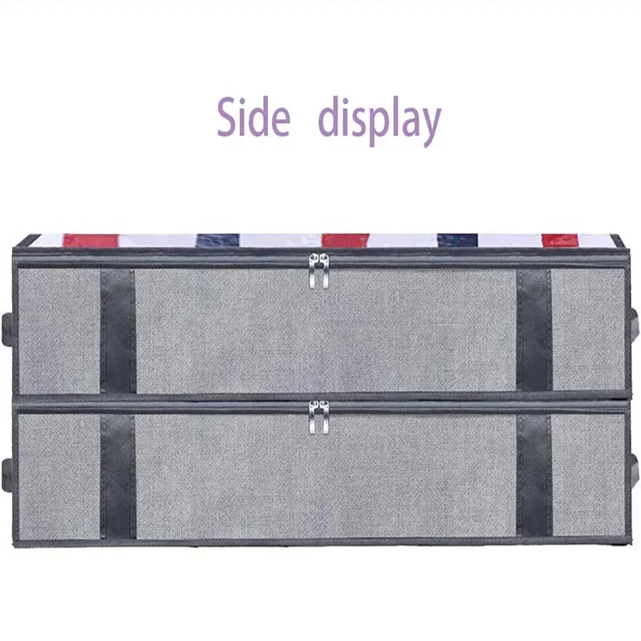 3/2/1pcs Under the bed quilt storage bag with cover can be folded, can be used for bedding clothes toys with 4 reinforced handle 6